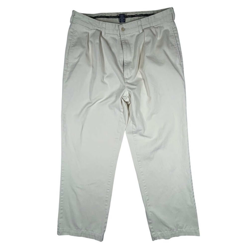 Polo Ralph Lauren Andrew Pant Chino Mens 36x32 (Fits 34x29) Pleated 90s *Flaws